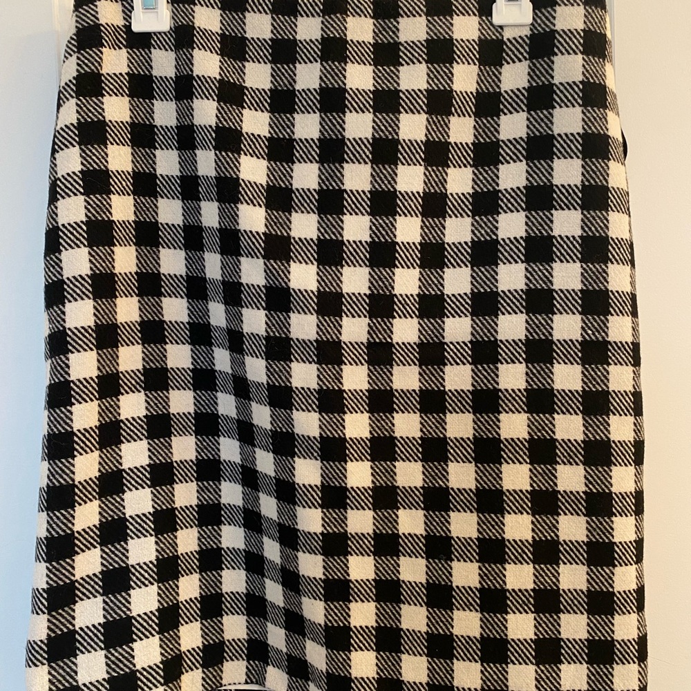 Talbots wool black and white skirt